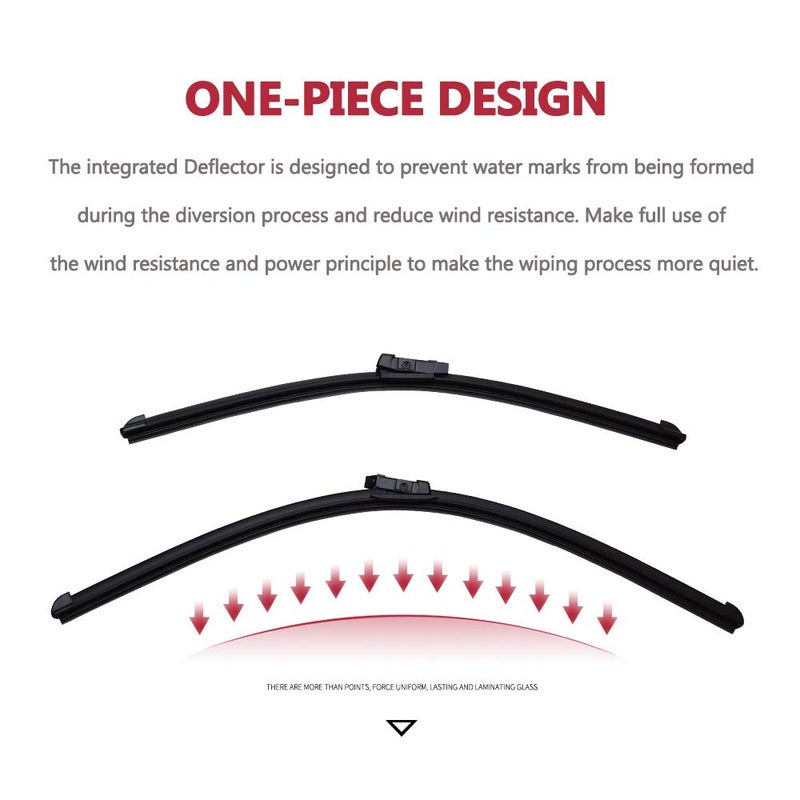 XTechnor Windshield Wiper Blades for Model 3 Model Y 2017-2024, Original Equipment Replacement Wiper Strips (Set of 2) - Image 2